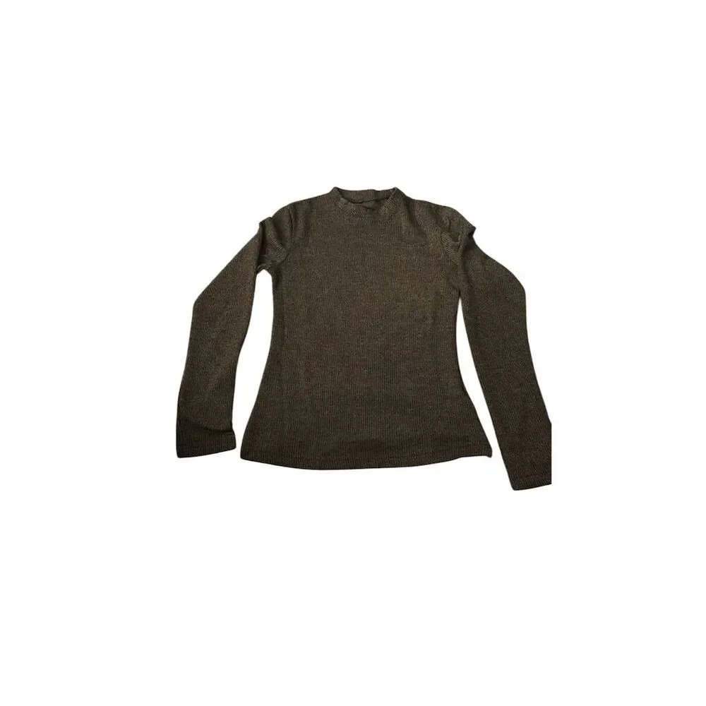 Vintage Musera Men's Wool Pullover Sweater Brown Size M Long Sleeve